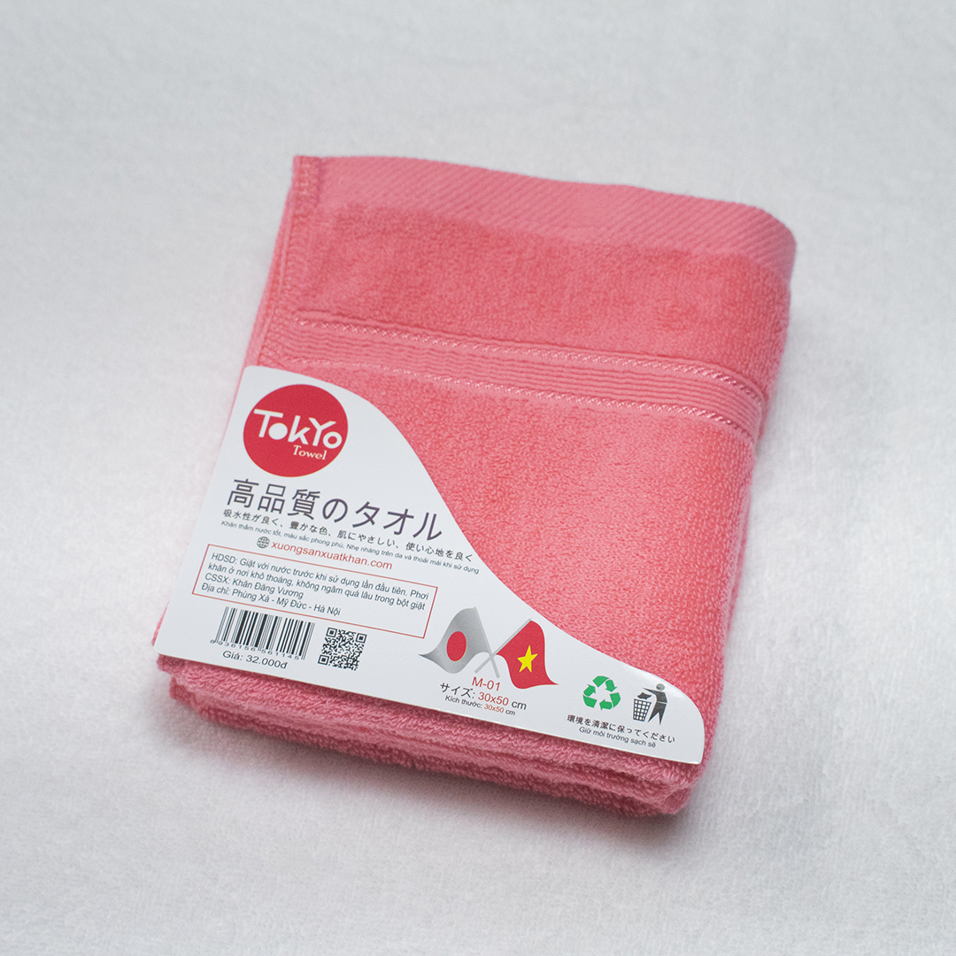 Khăn Mặt Cotton màu hồng đào Khăn Mặt Cotton màu hồng đào
