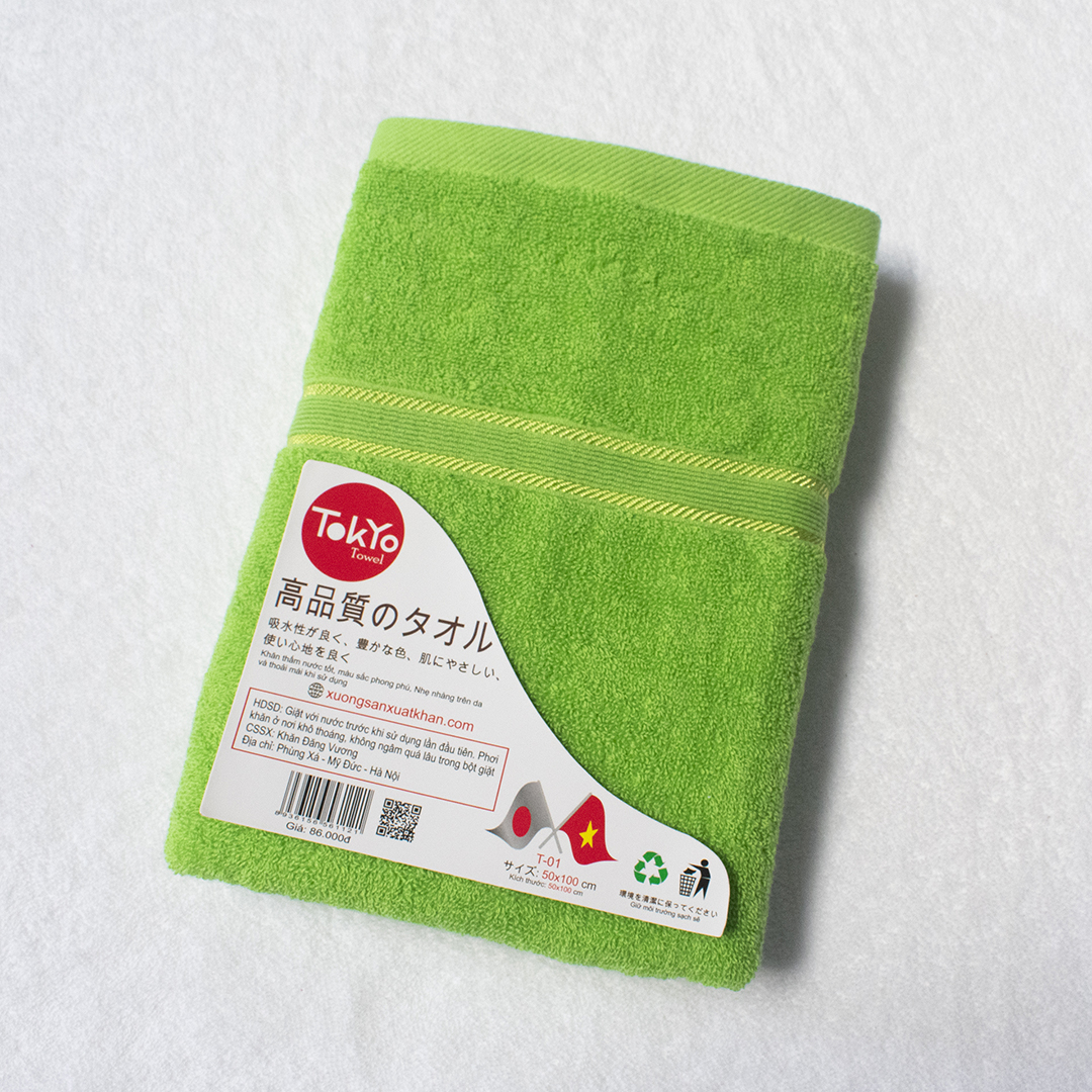 khan Tam tokyo towel 50x100 xanh la