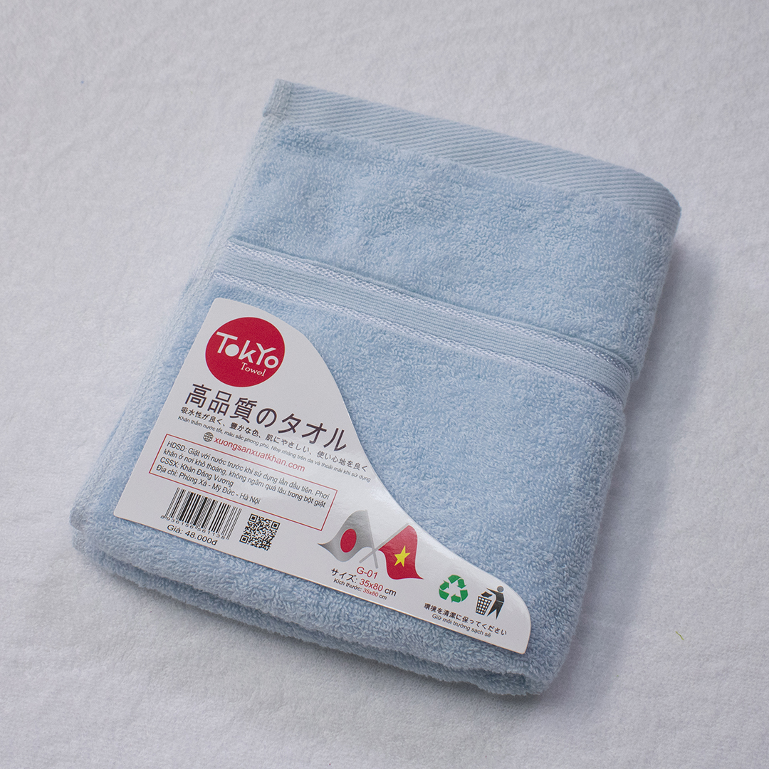 Khăn Gội đầu Cotton màu xanh ngọc Khăn Gội đầu Cotton màu xanh ngọc
