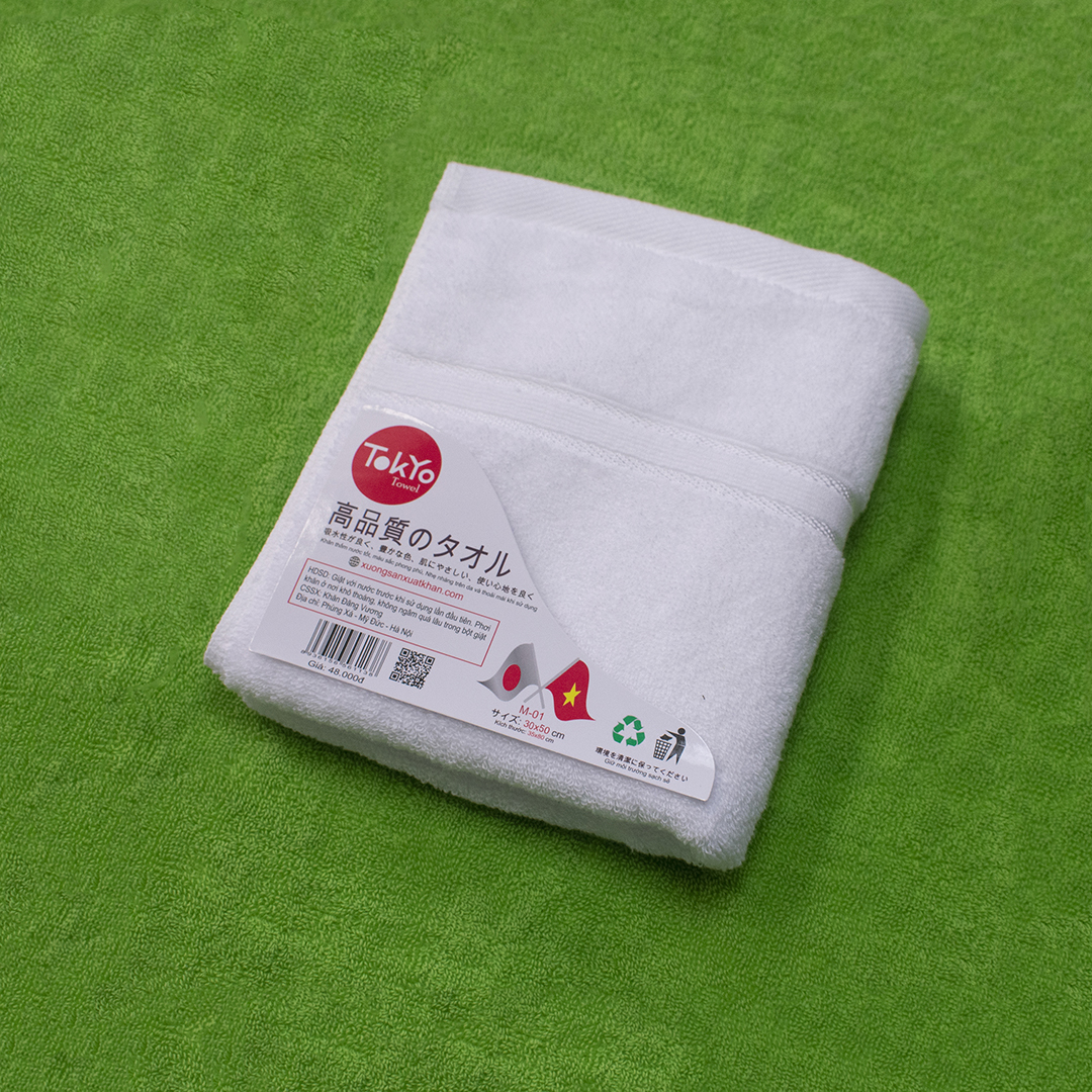 Khăn Mặt Cotton màu trắng