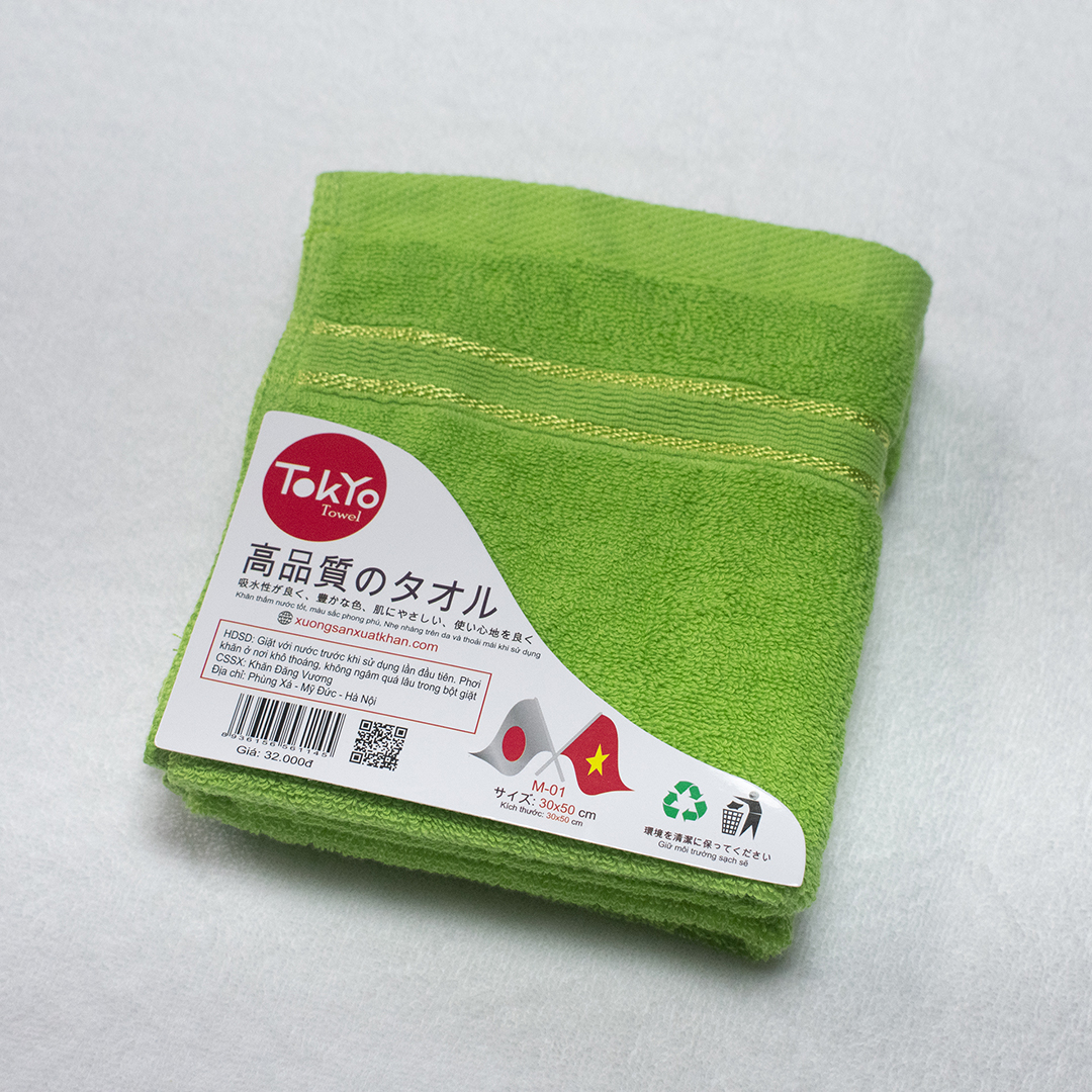 Khăn Mặt Cotton màu xanh lá Khăn Mặt Cotton màu xanh lá