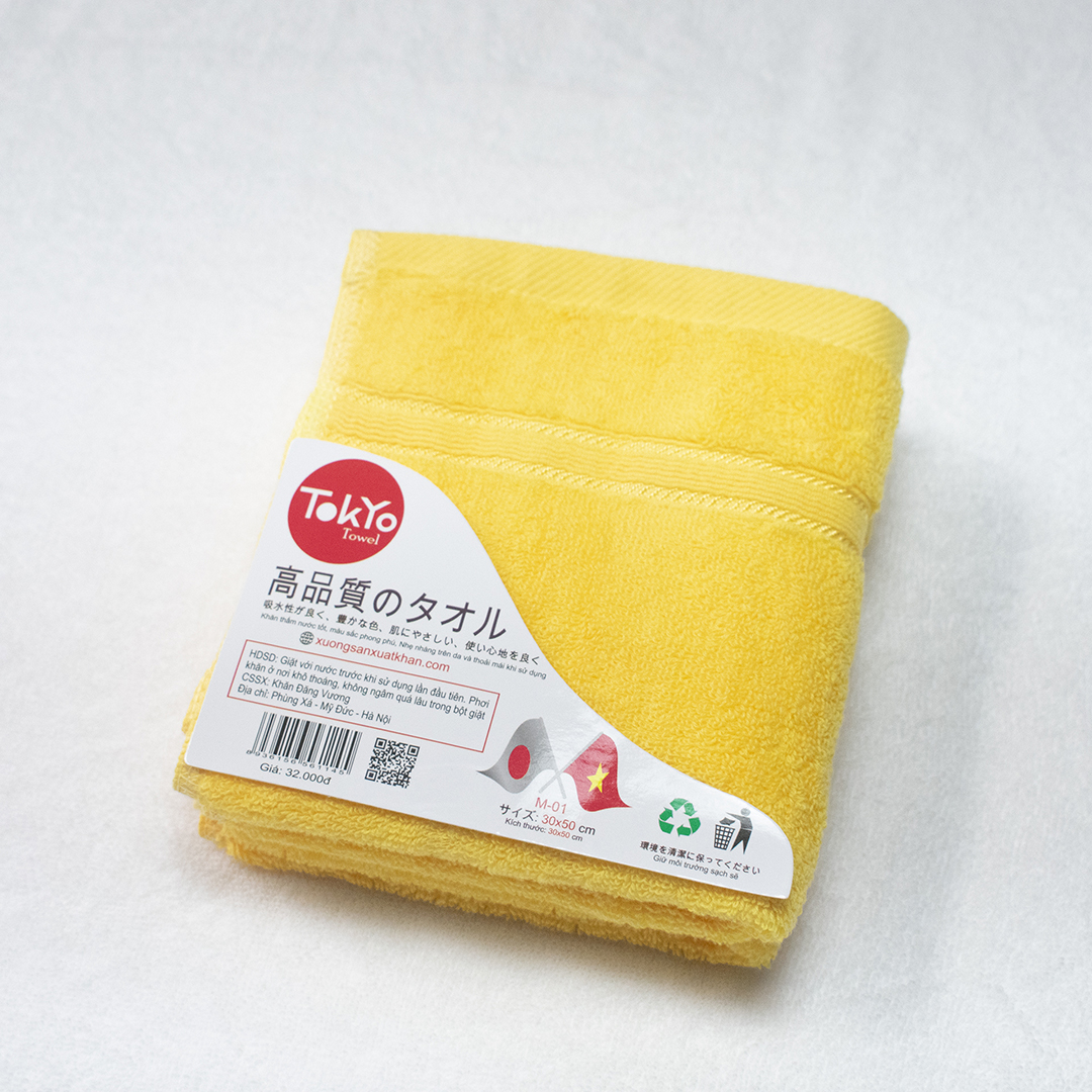 Khăn Mặt Cotton màu vàng Khăn Mặt Cotton màu vàng