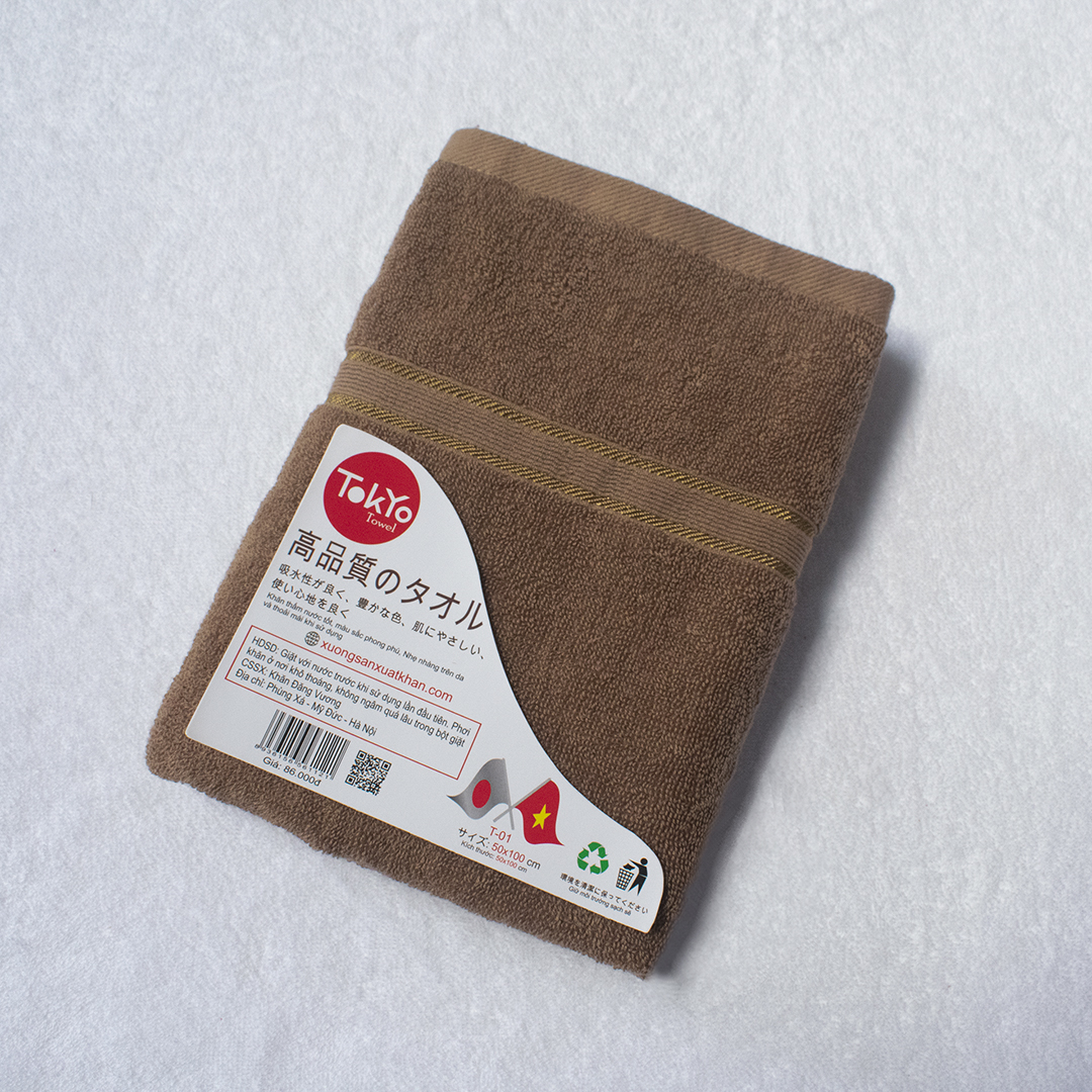 khan tam tokyo towel 50x100 nau dam