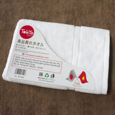 Khăn tắm cotton 1m4 màu trắng