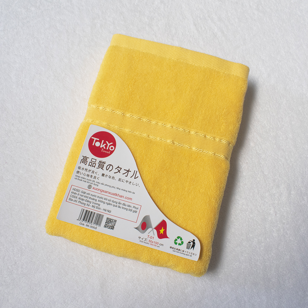 khan tam tokyo towel mau vang 50x100