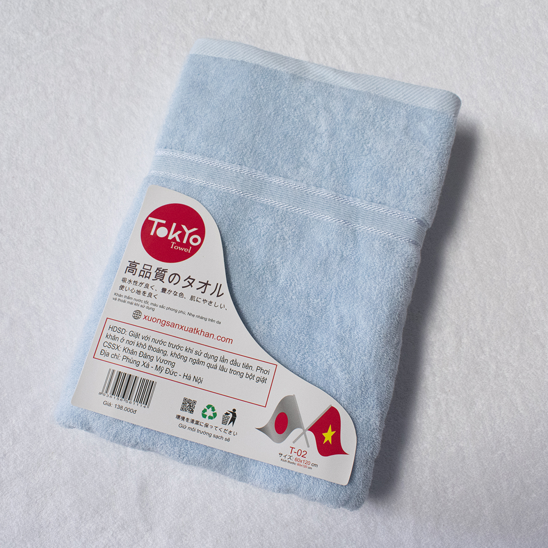 Khăn tắm 1m2 màu xanh ngọc khan tam tokyo towel xanh lo 60x120
